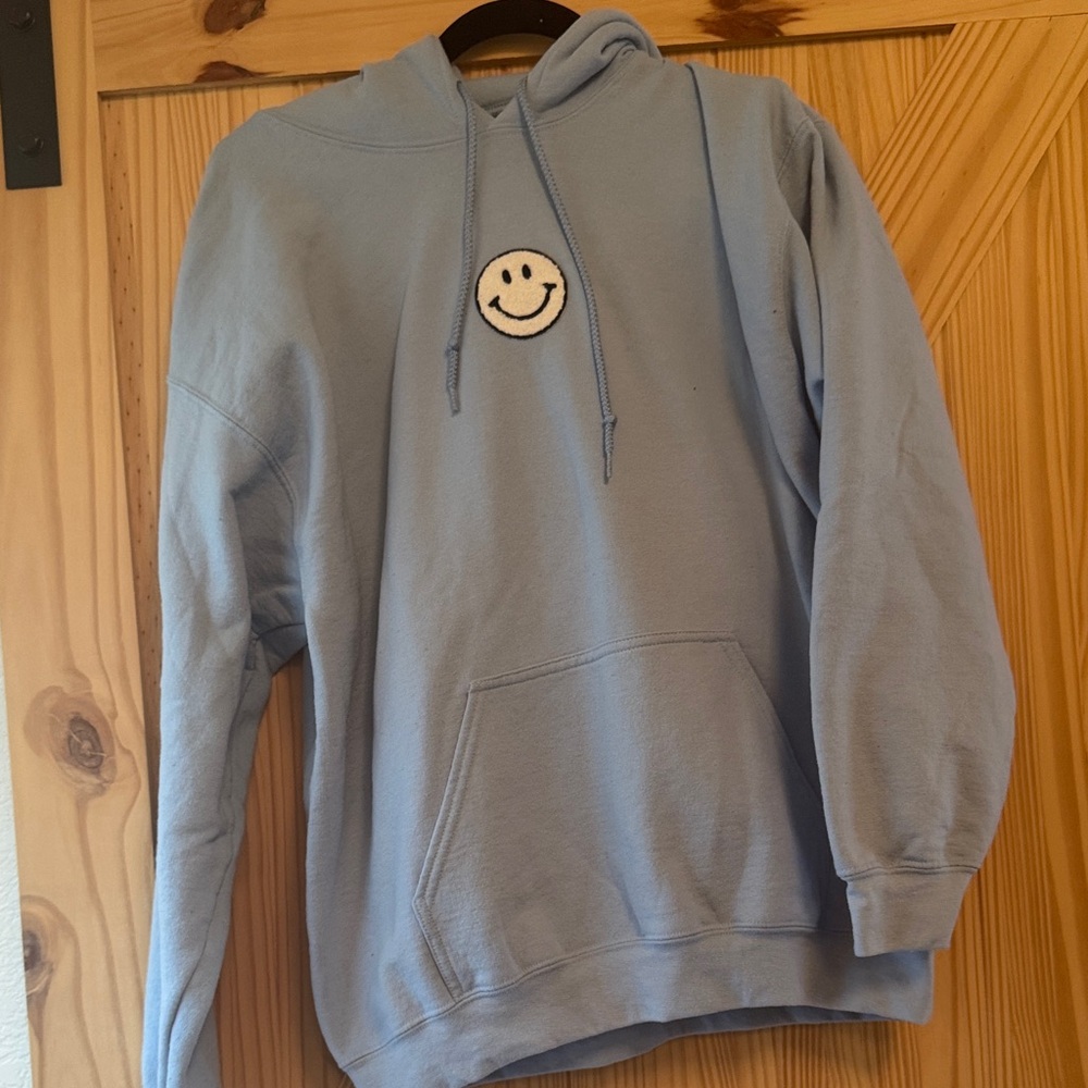 Blue Smiley Face Hoodie